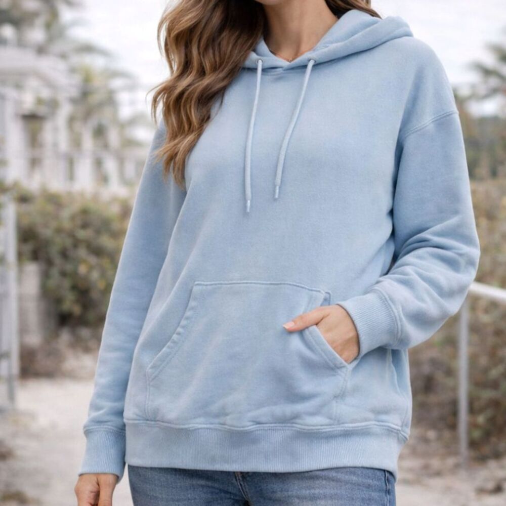 Aerie Light Blue Oversized Hoodie Sweatshirt Size S Cozy Lounge Athleisure
